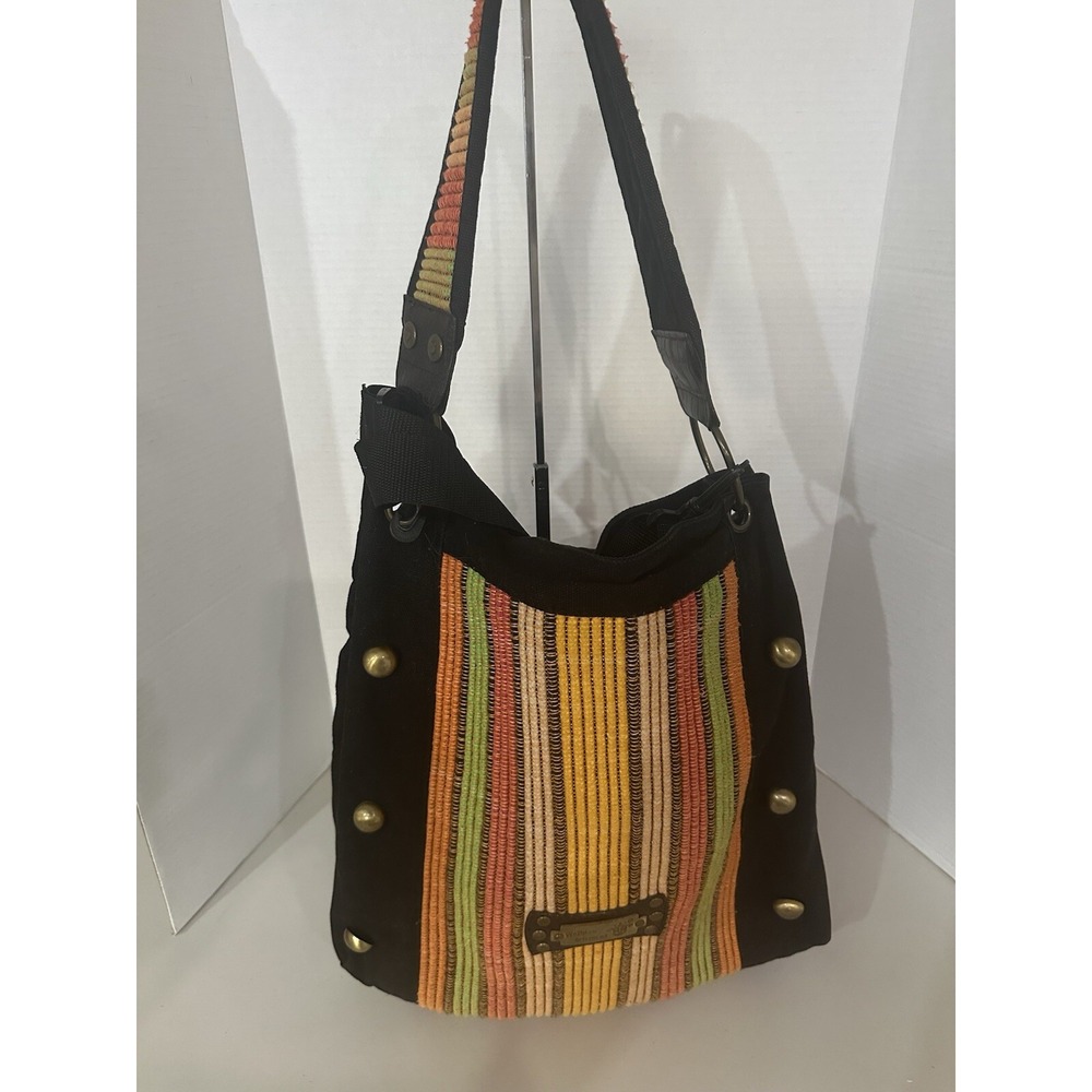 Fashion Element Black Multicolored Canvas Bag